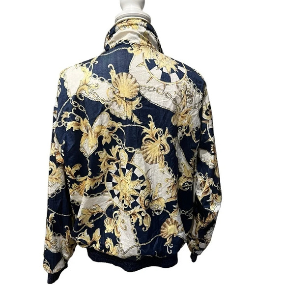 Vintage London Fog Jacket Womens Medium Track Windbreaker Sailing Nautical Large - Picture 7 of 14